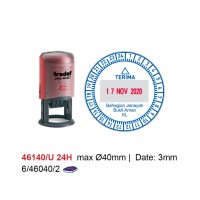 Self Inking Date Stamp 46140/UP3 24Hour 40mm